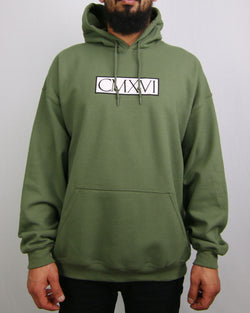 9SIXTEEN BOX HOODIE - OLIVE