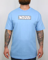 9SIXTEEN BOX TEE - POWDER BLUE