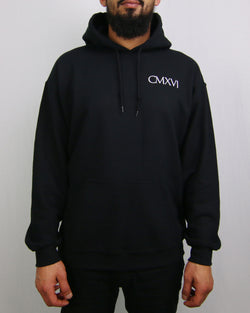9SIXTEEN ROMAN HOODIE - BLACK