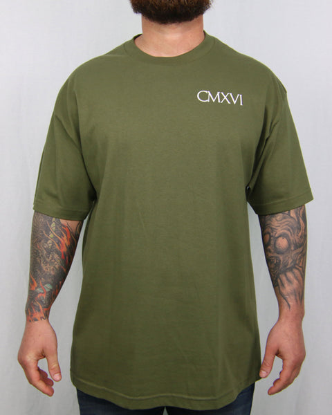 9SIXTEEN ROMAN TEE - Olive